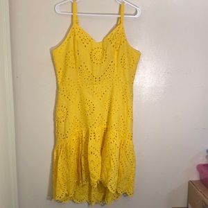 Cato Yellow Lace High-Low Dress Size L